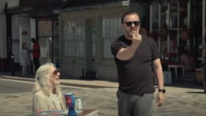 Série After Life humour noir Ricky Gervais thématique deuil et suicide